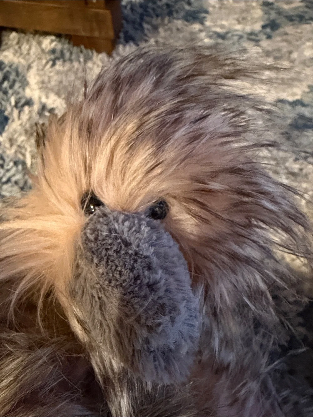Plush Fur Odette the ostrich Jellycat in Gray and Tan - Cozy Interactive Toy. NW